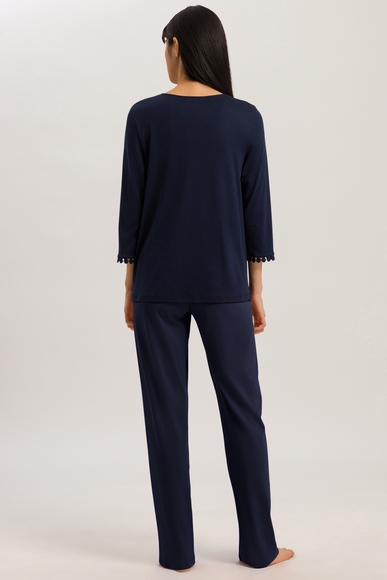 Женская хлопковая синяя пижама с брюками Hanro 074934 купить в интернет-магазине Bestelle фото 2