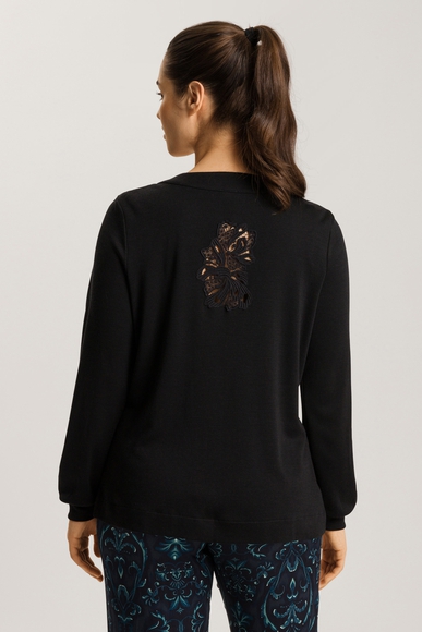 Женский черный домашний лонгслив Hanro 078874 купить в интернет-магазине Bestelle фото 2