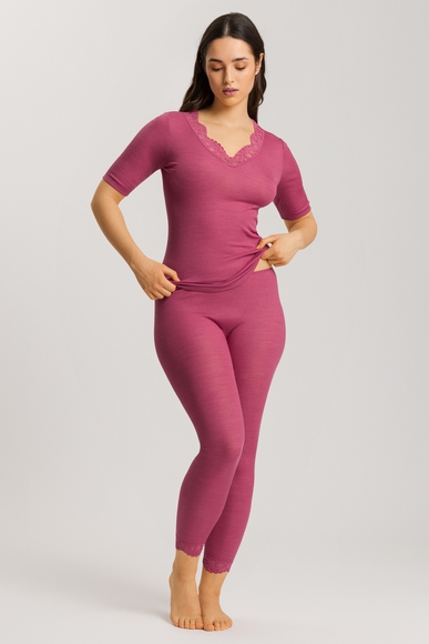 Женский домашний лонгслив-водолазка из шерсти с кружевом Hanro 070913 купить в интернет-магазине Bestelle фото 3