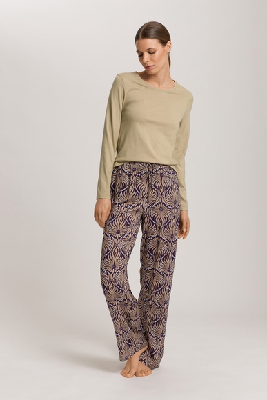  Женский бежевый домашний лонгслив  Hanro 074844 купить в интернет-магазине Bestelle фото 4