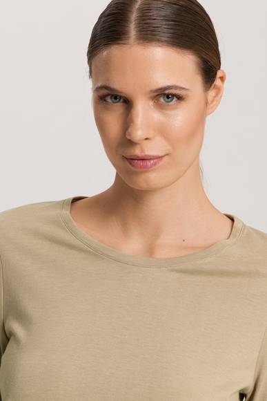  Женский бежевый домашний лонгслив  Hanro 074844 купить в интернет-магазине Bestelle фото 3