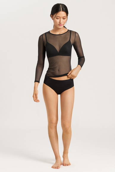 Женская черная полупрозрачная водолазка Hanro 071298 купить в интернет-магазине Bestelle фото 4