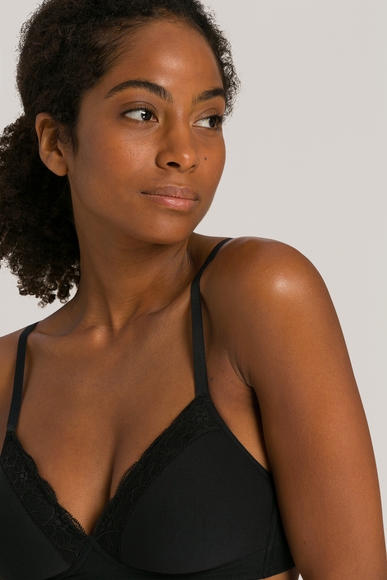  Черный бюстгальтер с плотными чашками с кружевом  Hanro 072432 купить в интернет-магазине Bestelle фото 3