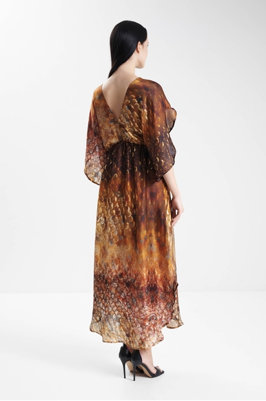 Длинное платье из шёлка с анималистичным принтом  MONA 10142795 купить в интернет-магазине Bestelle фото 2