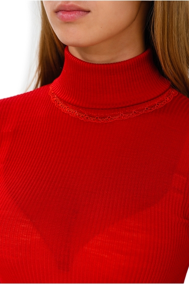Красная женская водолазка из шерсти с шелком Madiva AMELIE M/L DOLCEVITA купить в интернет-магазине Bestelle фото 4