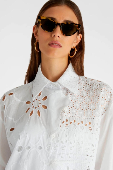 Женская белая пляжная блузка Ermanno Scervino D444K603GXV купить в интернет-магазине Bestelle фото 4