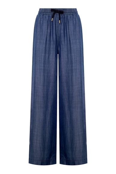 Женские широкие синие брюки TWINSET U&B 251LL2DEE купить в интернет-магазине Bestelle фото 5