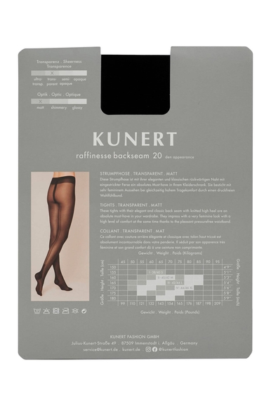 Колготки чёрные Raffinesse Backseam 20 den Kunert 110304600 купить в интернет-магазине Bestelle фото 8