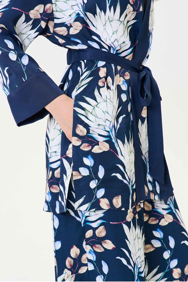  Женский домашний халат-кимоно с цветочным принтом Petit Pas 101162 купить в интернет-магазине Bestelle фото 5