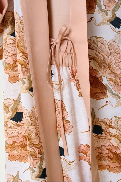  Женский домашний халат-кимоно с цветочным принтом Petit Pas 101162 купить в интернет-магазине Bestelle фото 5