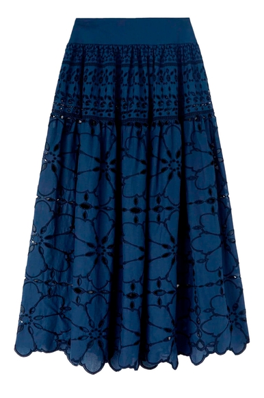 Синяя пляжная длинная юбка Ermanno Scervino D444O602GXV купить в интернет-магазине Bestelle фото 4