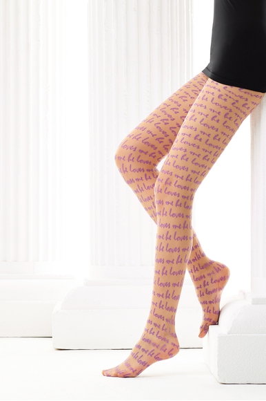 Колготки с надписью "he loves me" Omero 113458 купить в интернет-магазине Bestelle фото 1