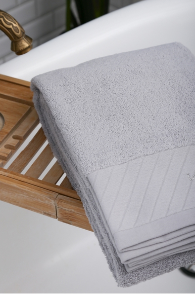 Полотенце светло-серое из хлопка 100x150 см LIU JO LB789B купить в интернет-магазине Bestelle фото 4