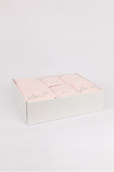Набор из 5 розовых полотенец 55x105, 100x150, 38x59 см LIU JO LB933B купить в интернет-магазине Bestelle фото 1