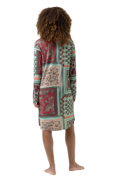  Женская сорочка-рубашка миди с принтом  Mey 1230072 купить в интернет-магазине Bestelle фото 2