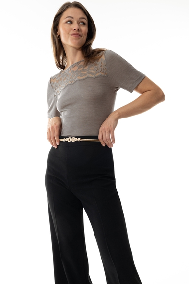 Женская домашняя футболка из шерсти с кружевом Mey 66014 купить в интернет-магазине Bestelle фото 1