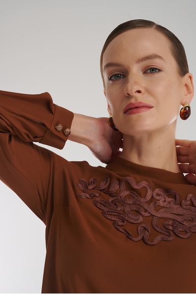 Блузка с длинным рукавом и кружевом  Caterina Leman BL8716-225 купить в интернет-магазине Bestelle фото 4