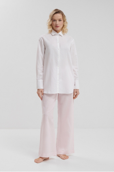 Белая блузка с длинными рукавами Zimmerli 469713000 купить в интернет-магазине Bestelle фото 3