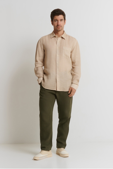 Льняная рубашка с длинным рукавом 120 % Lino 32ALIM1425-0000115-S-00 купить в интернет-магазине Bestelle фото 3