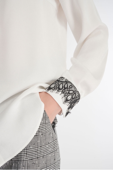 Белая блузка с длинным рукавом Caterina Leman BL8488-79 купить в интернет-магазине Bestelle фото 5