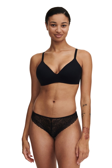 Черный кружевной бюстгальтер  с плотными чашками без косточек Passionata P40L50 купить в интернет-магазине Bestelle фото 4
