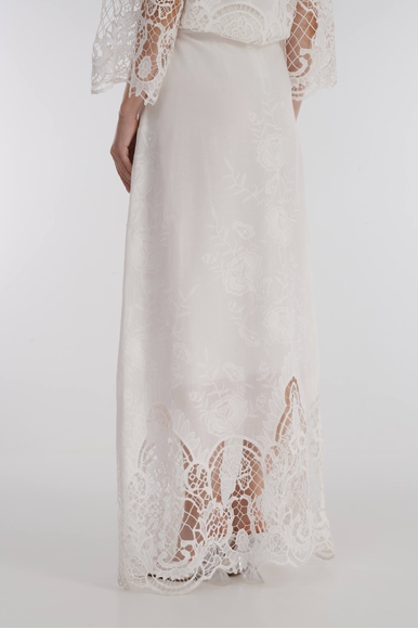 Белая длинная юбка с кружевом Milva Mi 2504 купить в интернет-магазине Bestelle фото 2