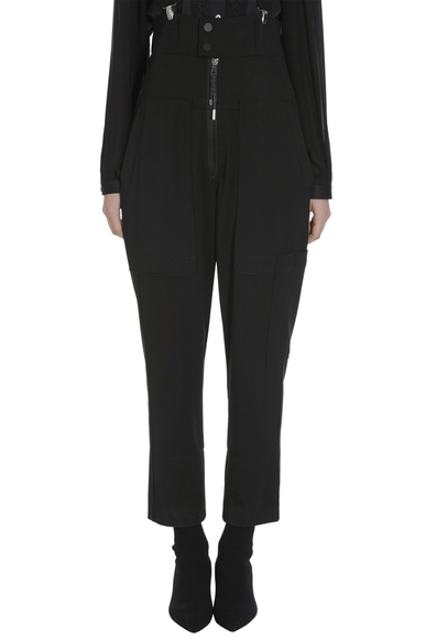  Черные брюки с высокой талией на подтяжках  High S0144319337 купить в интернет-магазине Bestelle фото 1