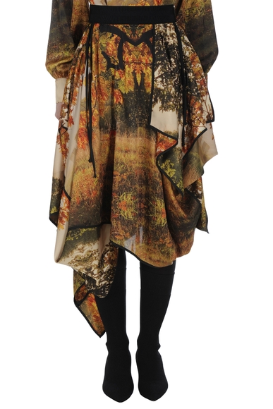  Ассиметричная юбка с осенним принтом  High S2022812489 купить в интернет-магазине Bestelle фото 1