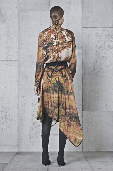 Ассиметричная юбка с осенним принтом  High S2022812489 купить в интернет-магазине Bestelle фото 4