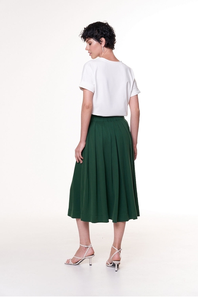 Женская зеленая юбка миди Petit Pas TNL007 купить в интернет-магазине Bestelle фото 2