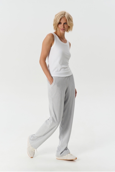  Женский домашние серые брюки в рубчик  Petit Pas VEL11 купить в интернет-магазине Bestelle фото 7