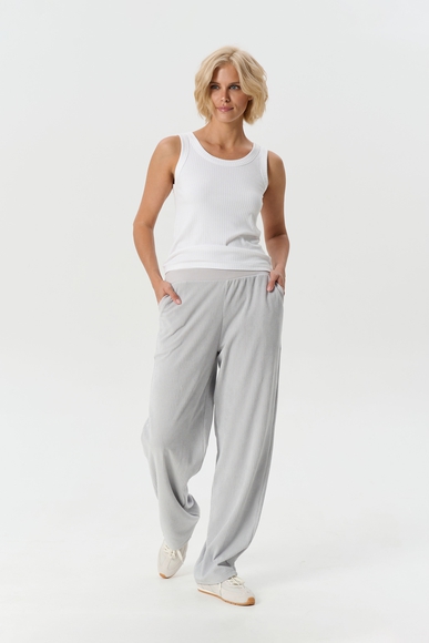  Женский домашние серые брюки в рубчик  Petit Pas VEL11 купить в интернет-магазине Bestelle фото 6