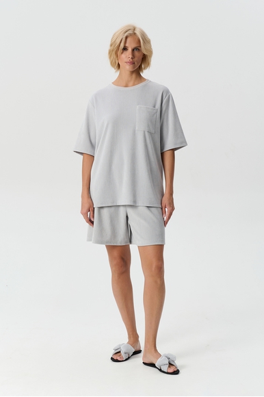  Домашние серые шорты в рубчик  Petit Pas VEL15 купить в интернет-магазине Bestelle фото 4