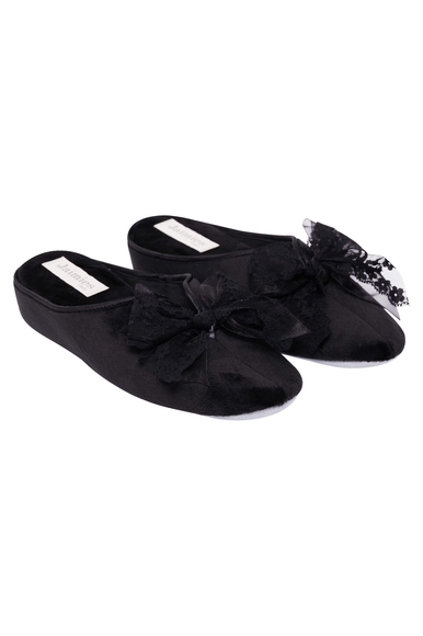 Женские чёрные тапочки Jaimies NATHALIA FALBALA купить в интернет-магазине Bestelle фото 2