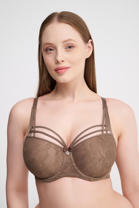  Кружевной бюстгальтер с плотными чашками plus size 