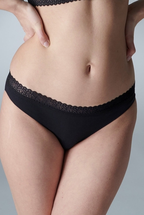  Женские черные трусы-слипы 