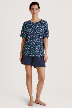  Женская хлопковая пижама с шортами 