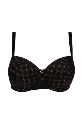 Черный бюстгальтер с плотными чашками пуш-ап