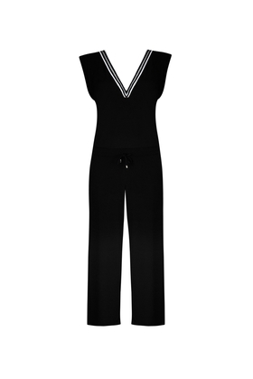  Женский черный пляжный комбинезон 