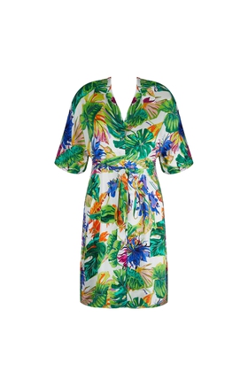 Женский пляжный халат миди