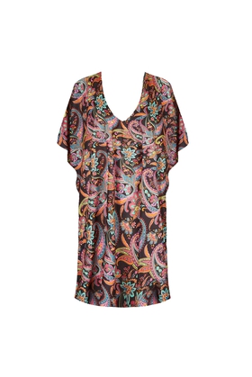  Женская пляжная туника миди 