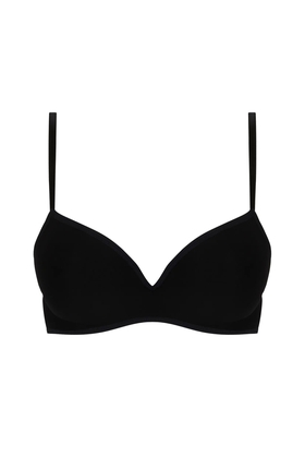 Черный бюстгальтер с плотными чашками пущ-ап