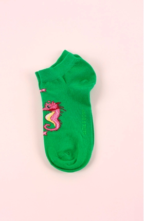 Носки женские зеленые из хлопка