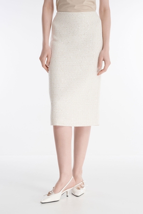 Белая юбка-карандаш