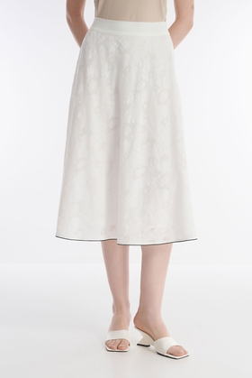 Белая юбка-миди