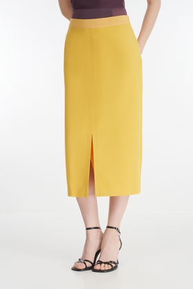 Жёлтая юбка-карандаш