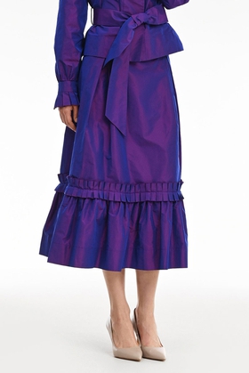 Фиолетовая юбка миди