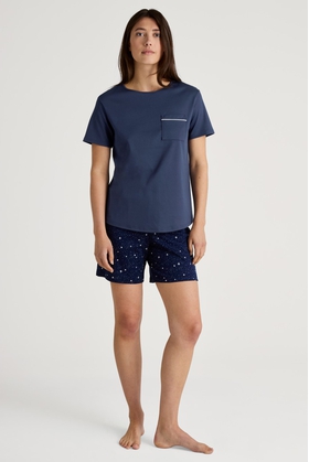  Женская хлопковая пижама с шортами 