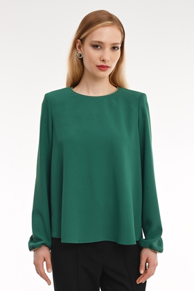 Женская зеленая блузка