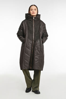 Женское коричневое пальто
